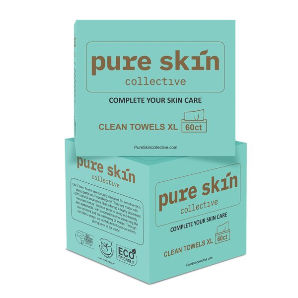 Clean Towels XL 100% USDA Biobased Dermatologist Approved Face Towel, Disposable Face Towelette, Clinically Tested Facial Washcloth, Makeup Remover Dry Wipes, Ultra Soft 120 Ct - 2 Pack