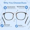 DUCO Blue Light Blocking Glasses For Men Blue Ray Glasses Oversized Computer Glasses Retro Square Fashion Eyeglasses Black 5223