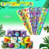 132Pcs Dinosaur party favors Dinosaur Rings for Boy Kids party Supplies Dinosaur slap Bracelet Tattoos Keychains Dinosaur Theme Party supplies for Birthday party goodie bag Fillers