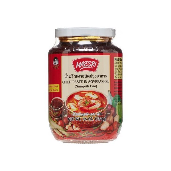 Chilli Paste in Soybean Oil - Nam Prik Pao (Thai Chili Paste) 16 Ounce Jar