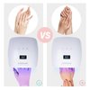 MelodySusie UV Gloves for Gel Nail Lamp, Professional UPF50+ UV Protection Gloves for Manicures, Nail Art Skin Care Fingerless Anti UV Glove Protect Hands from UV Harm (Purple)