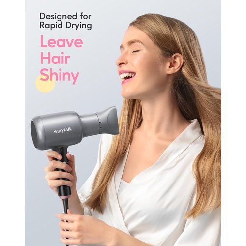 Wavytalk Ionic Hair Blow Dryer with Diffuser for Curly Hair Professional Salon Attachment Diffuser and Concentrator Nozzle for Women Styling Natural