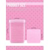 800 PCS Lint Free Nail Wipes, Eyelash Extension Glue Wipes, Lash Glue Cleaning Pads, Adhesive Wipes, Nail Polish Remover Wipes for Lash Extension Supplies (Pink)