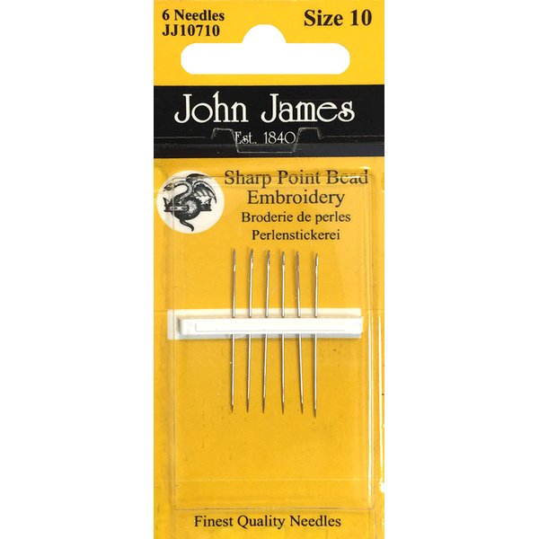 Colonial Needle JJ10710 John James Embroidery Hand Needles-Size 10 Short 6/Pkg