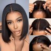 SUPERNOVA Ready To Go Glueless Bob Wigs Human Hair Pre Plucked Glueless Straight Bob Wig Human Hair Upgraded No Glue Pre Cut 5x5 Lace Closure Wigs for Women Natural Hairline 180 Density 10 Inch