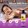 Lick Pineapple Flavored Massage Oil - Edible Body Oil Infused with Vitamin E, Sweet Almond Oil, Coconut Oil - Skin & Body Safe, Non-Sticky Feel, Vegan - Portable Travel-Ready Bottle 4 oz