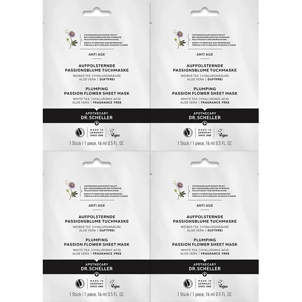 Dr. Scheller 4xPlumping Passionflower Sheet Mask, Germany