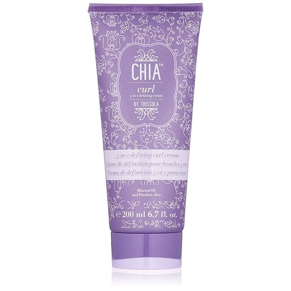 Trissola Chia Curl 5-in-1 Defining Cream - Hydrating Leave-In Curl Cream (6.7 oz)
