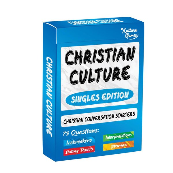 Kulture Games Christian Culture (Singles Edition) - Conversation Starters to Spark Meaningful Discussion Between Christian Singles - Christian Party Game - Thought Provoking Bible Discussion Cards