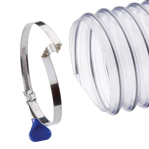 Rockler Keyed Bridge Hose Clamps (Pack of 5) - 4” Stainless Steel Hose Clamps - Superior Connection Strength Hose Clamp Protector - Hose Support Clamp for Powerful Clamping Force