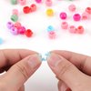 Lusofie 100 Mini Claw Hair Clips Rainbow Mini Hair Clip Tiny Plastic Plastic Hair Claws Hair Braids Maker Beads Clip Tiny Plastic Hair Claws Hair Accessories for Women Girls