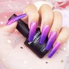senvenski Color Changing Gel Nail Polish Blue Pink Purple Glitter Mood Chameleon Thermal Temperature Gift Set UV LED Art Manicure Varnish (WB001)