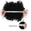 WILLBOND 2 Pieces Afro Puff Drawstring Ponytail Synthetic Short Curly Hair Afro Bun Extension Afro Chignon Hairpieces Wig Updo Hair Extensions (Black)