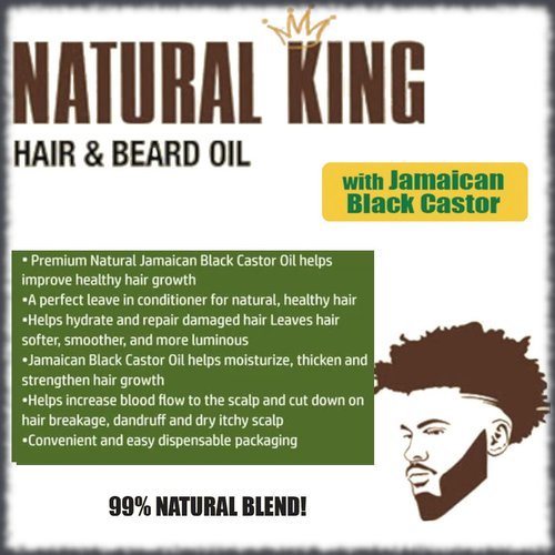 SFC Natural King Pro-Growth Hair & Beard Oil with Jamaican Black Castor Oil 7.1 oz. (PACK OF 2)