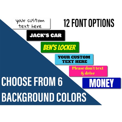 Custom Magnetic Bumper Sticker Customizable Magnet | Personalized Magnet | Multiple Size Options | Automotive Magnet | Customizable Pick Your Font Pick Your Color Magnetic Bumper Sticker