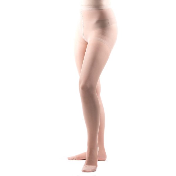 Allegro 15-20 mmHg Essential 15 Sheer Support Compression Pantyhose - Women's Compression Hose with Closed Toe for Support