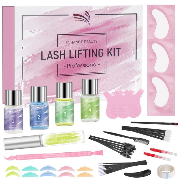 PERMANIA Lash Lift Kit, Brows Lamination Kit, Eyelash Perm Salon Quality, Keep Lashes Curling and Instant Fuller Eyebrows for 8 Weeks
