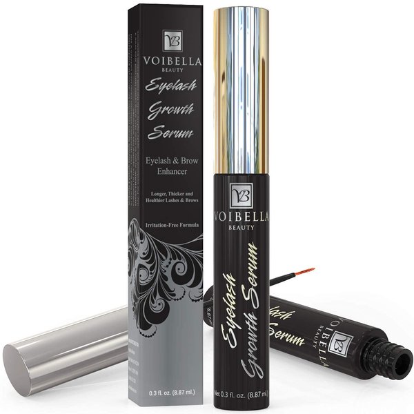 Voibella Eyelash Growth Serum and Eyebrow Appearance Enhancer 8.87ML - Natural Eye Lash Beauty Enhancing and Brow Serum To Boost Healthy Babe Aspect and Show Thick, Longer, Lush and Lavish Lashes
