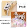 EARENT Light Up Bride to Be Veil Headband Led White Tulle Headpiece Short Wedding Veils Bridal Shower Gift Bachelorette Party Decorations for Women (B-Silver)