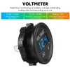 Frienda 4 Pieces DC 12V Car Voltage Gauge LED Display Waterproof Voltmeter Digital Round Panel Voltmeter Compatible with Vehicle Motorcycle Truck Camper Caravan ATV UTV Car Boat (Blue)
