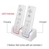 Kulannder Wii Remote Battery Charger(Free USB Wall Charger+Lengthened Cord) Dual Charging Station Dock with Two Rechargeable Capacity Increased Batteries for Wii/Wii U Game Remote Controller (White)