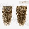 Hyssiet Curly Human Hair Clip in Extensions 7pcs with 16 Clips Healthy Wavy Clip Hair Extensions Real Human Hair 120g18 Inch Dark Brown Highlighted Honey Blonde Soft Thick Curly Hair Extensions