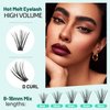 Bodermincer Black/Colored Cluster Lashes 240pcs 20D/40D DIY Eyelash Extension D Curl Long Individual Lashes Mixed Tray Faux Mink Lash Clusters Extensions 8-22mm (30D 8-10-12-14-16mm MIX)