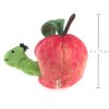 Folkmanis Worm in Apple Finger Puppet, Red, Green, 8"