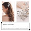 Jakawin Bride Crystal Wedding Hair Comb Rhinestone Hair Piece Silver Headpiece Bridal Hair Accessories for Women HC120