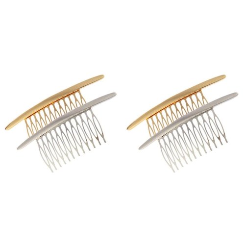 LALAFINA 4 Pcs Simple Alloy Comb Hair Clips Hairpin Chic Bride