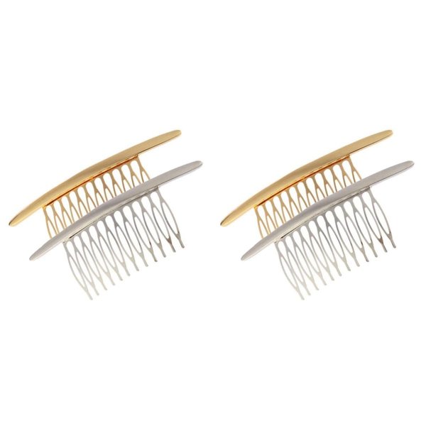 LALAFINA 4 Pcs Simple Alloy Comb Hair Clips Hairpin Chic Bride