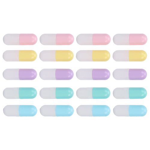 Mini Empty Lipstick Tubes, Lip Glaze Container Portable Refillable Lip Gloss Tubes Mini 20pcs Capsule Shaped with Lid for Lipstick Samples for Travel