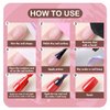 ArtiClaws 4 Colors Solid Nail Gel Set Pudding Cream Gel Nail Polish Set LED UV for Beginner DIY Home with Brushes, Cherry Blossom Peach