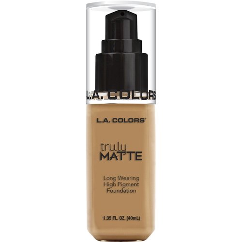 L.A. COLORS Truly Matte Foundation, Warm Honey, 1.35 Fl. Oz.