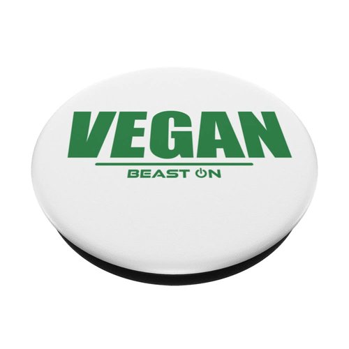 Vegan in green bodybuilding fitness motivation gym vegan PopSockets Swappable PopGrip