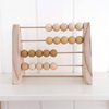 LZCLBP Wooden Abacus for Kids Math Toys, Counting Beads Math Educational Counters Toys, Wooden Toddler Preschool Learning Toys, 1st Grade Math Counters Toys, Gifts for Kids (Log Yellow)