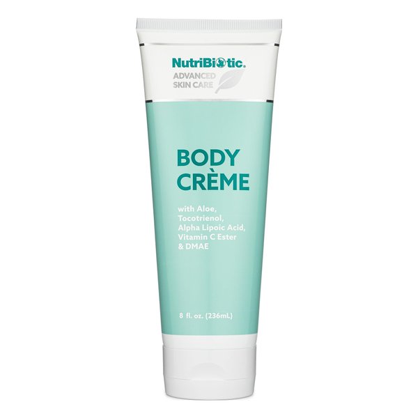 NutriBiotic – Body Crème, 8 Fl Oz | with GSE, Aloe, Tocotrienols, DMAE, Vitamin C Ester & Alpha Lipoic Acid | Nourishing for Soft & Silky Skin | Vegetarian & Paraben-Free