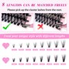DIY Lash Extension Kit, 280pcs Individual Volume Lashes Cluster 9-16mm Mix Lash Clusters with Lash Bond and Seal and Lash Applicator Tool for DIY Eyelashes Extensions(Style-D30 D40)