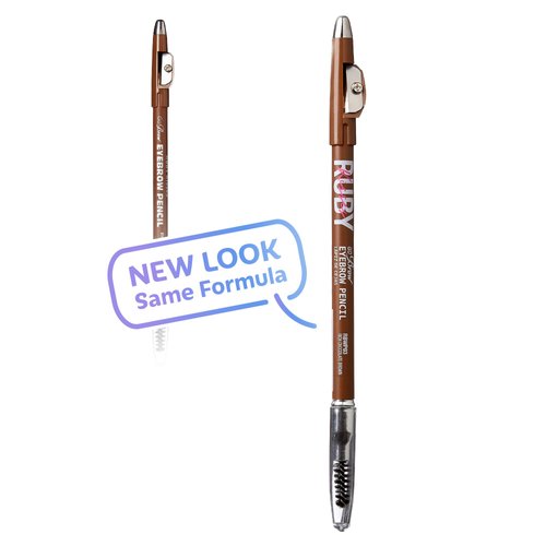 Ruby Kisses GoBrow Eyebrow Pencil, Sharpenable, Longwear, Long Lasting Eyebrow Wooden Pencil for Natural-Looking Brows 6 PACK (Chocolate Brown)