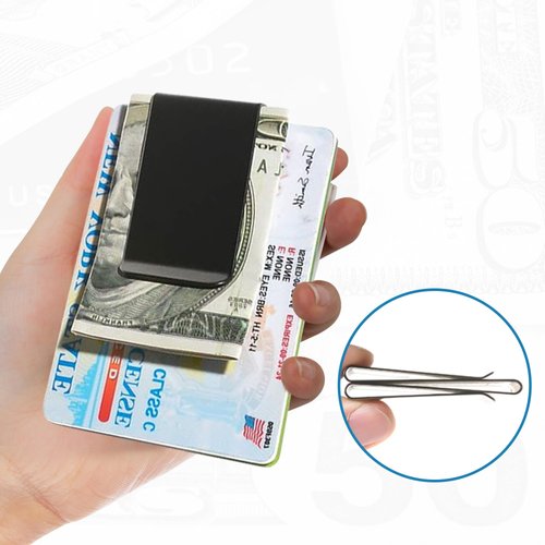 CKLT Creative Metal Money Clip Stainless Steel Handiness Wallet Paper Clip (four fold)