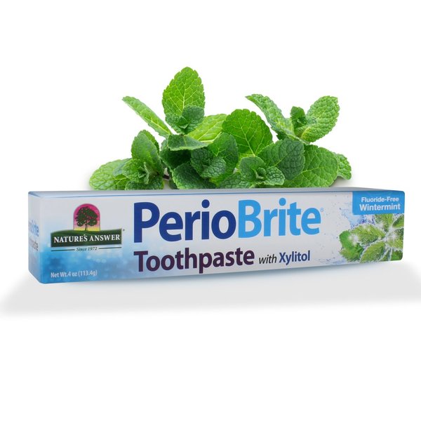 Nature's Answer Periobrite Whitening Toothpaste | Soothes & Refreshes | Gluten-Free, Flouride-Free Soy-Free & Vegetarian | Not Tested On Animals | No Artificial Sweetners or Preservatives 4oz