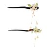 Chinese Traditional Flower Hair Sticks,Wooden Hairpin Hairstyle Design Tool Hairpin Tassel Pearl Osmanthus Cheongsam Flower Headwear