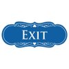 Designer EXIT Sign - Blue - Medium (1 Pack)