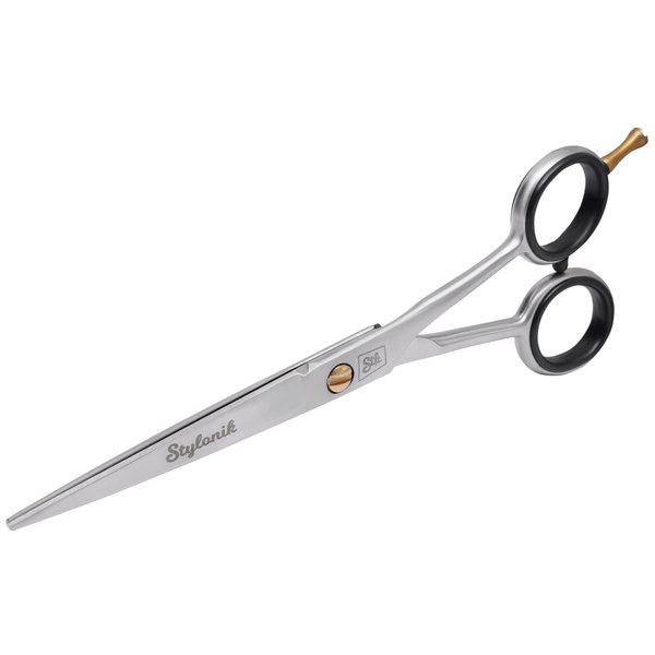 Stylonik Hair Cutting Scissors - Professional Hairdressing Scissors for Women, Men, Hair Stylists, Salon, Barber - 6.5-Inch Stainless Steel Hair Scissors with Finger Rest (Classic Scissor)