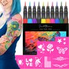 Jim&Gloria Temporary Tattoo Markers For Skin Fake Tattoo Pens Washable Face Paint Body Painting Art Gifts for Girls Boys Adults Teen Trendy Stuff, Trending Gifts For Tweens Teenage or Kids