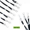 COTODO ID Black Lanyards Safety Badge Lanyard 36" with Swivel Hook 100 Pack