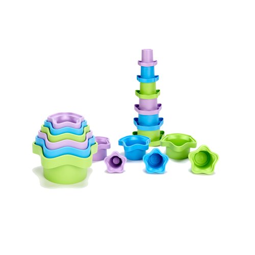 Green Toys Stacking Cups, Purple/Blue/Green