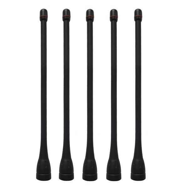 5 X UHF Whip Antenna for ICOM 2 Way Radio IC-F21 F21S F21BR F24 F80 IC-F4000 F4011 F4021 F4061 F4161 FA-SC57U