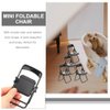 NUOBESTY 20Pcs Mini Foldable Chairs Dollhouse Mini Stand Model Chair Desk Phone Stand for Dollhouse Decoration