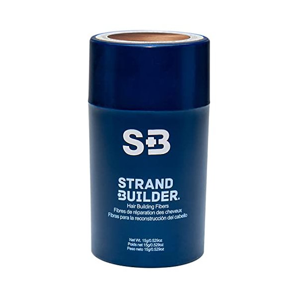 Strand Builder Hair Fibers for Thinning Hair and Hair Loss, Natural Keratin Hair Building Fibers, Undetectable Hair Thickener for Men or Women, 15g (Brown)